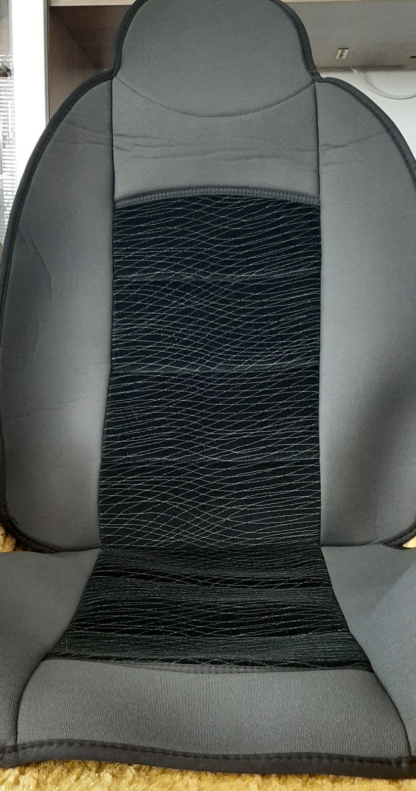 2бр. Калъфи за Предни автомобилни седалки Универсални Сиво+Черено