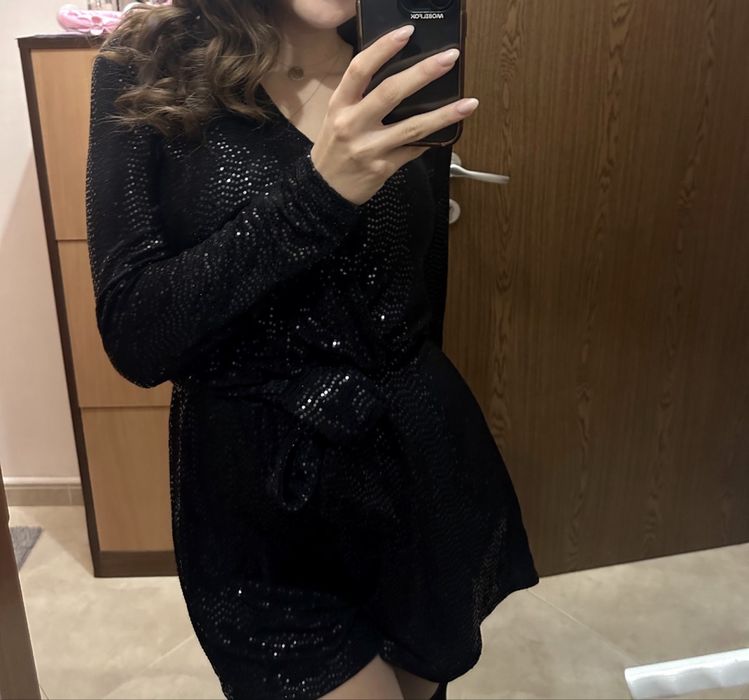 Вечерен елегантен гащеризон RESERVED - с пайети