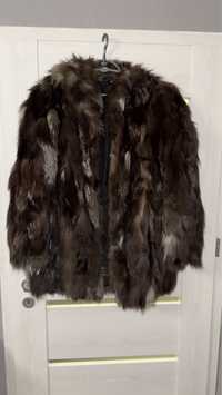 Палто от естествен лисичи косъм