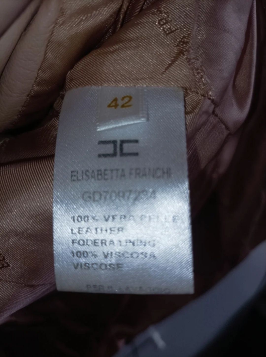 Elisabetta Franchi GOLD оригинално яке естествена кожа