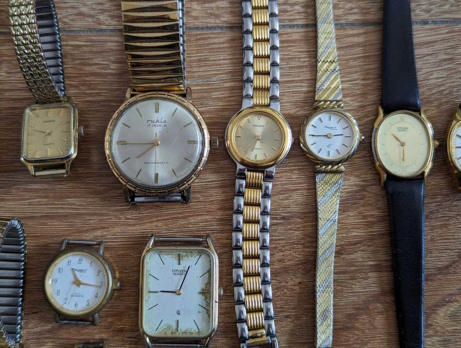 Lot de 17 Ceasuri de mana, Citizen, Orient, 250 lei toate