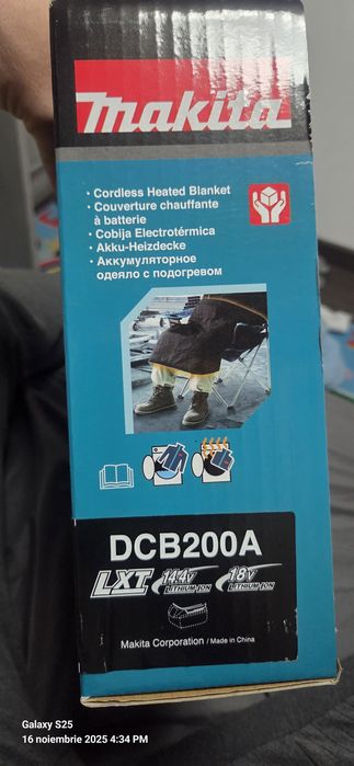 Makita  Pătură cu încălzire pe acumulator 18V 140x70 cm, fă