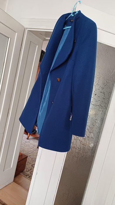 Jacheta din stofa și plic negru din piele