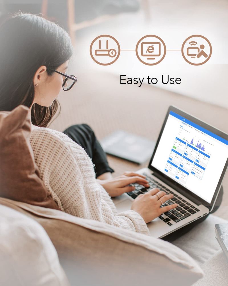 БЕЗЖИЧЕН РУТЕР CUDY LT500, 4G LTE AC1200, 2.4/5 GHZ, 300 - 867 MBPS