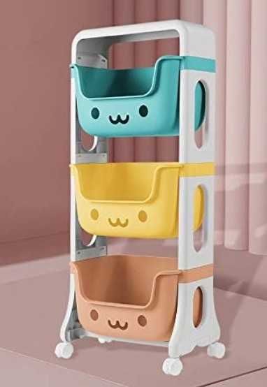 Детска етажерка в пастелни цветове