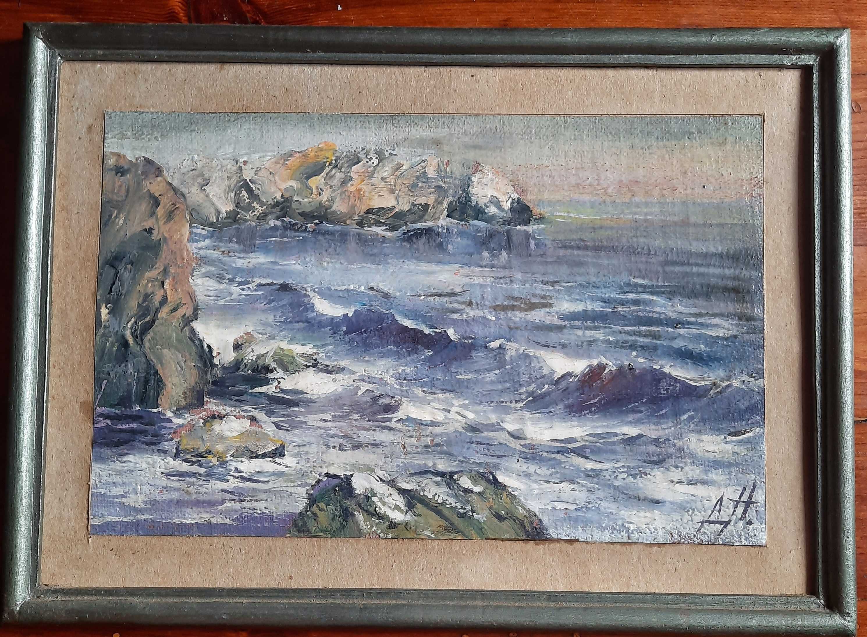 Стара картина Море на худ.Димо Николов1898-1984