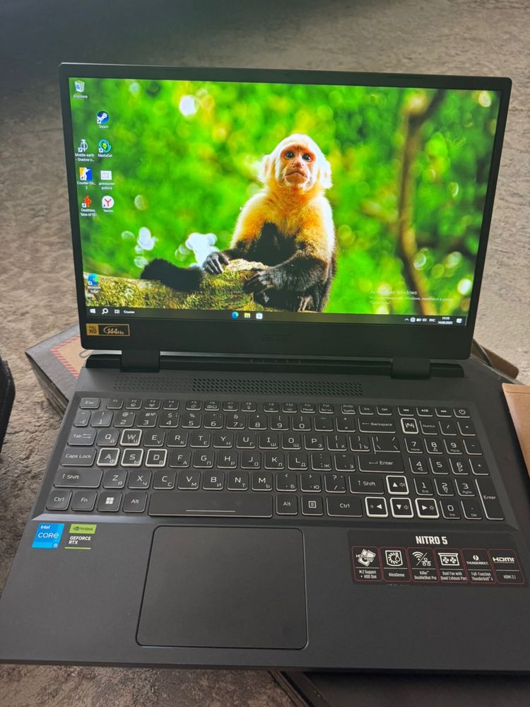 Aser NITRO5, intel core i5-12, NVIDIA GeForce RTX 4050
