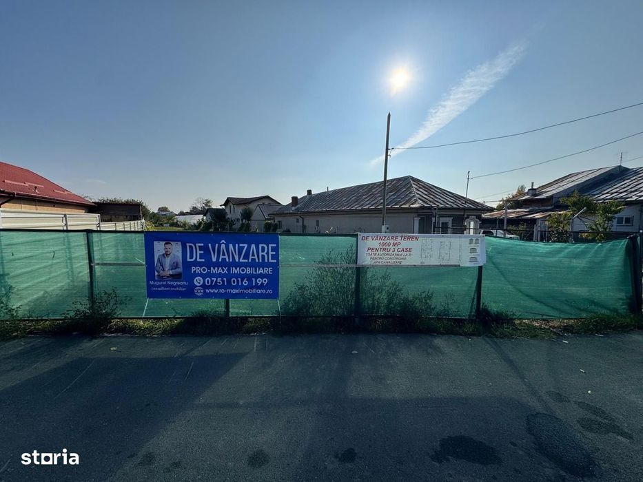 Teren 1000 mp cu Autorizatie valabila de Construire pentru 3 Case P+1