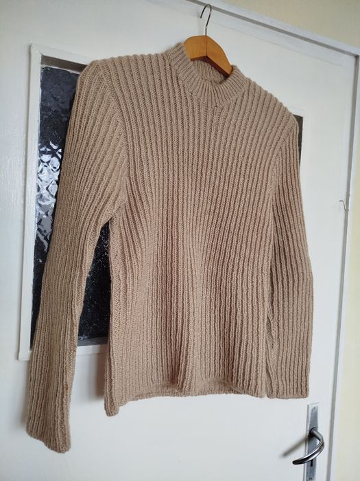 Памучна ръчно плетена блуза л размер