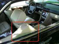Mercedes c124 w124 -Страничен капак на колана/подаване колан/презентор