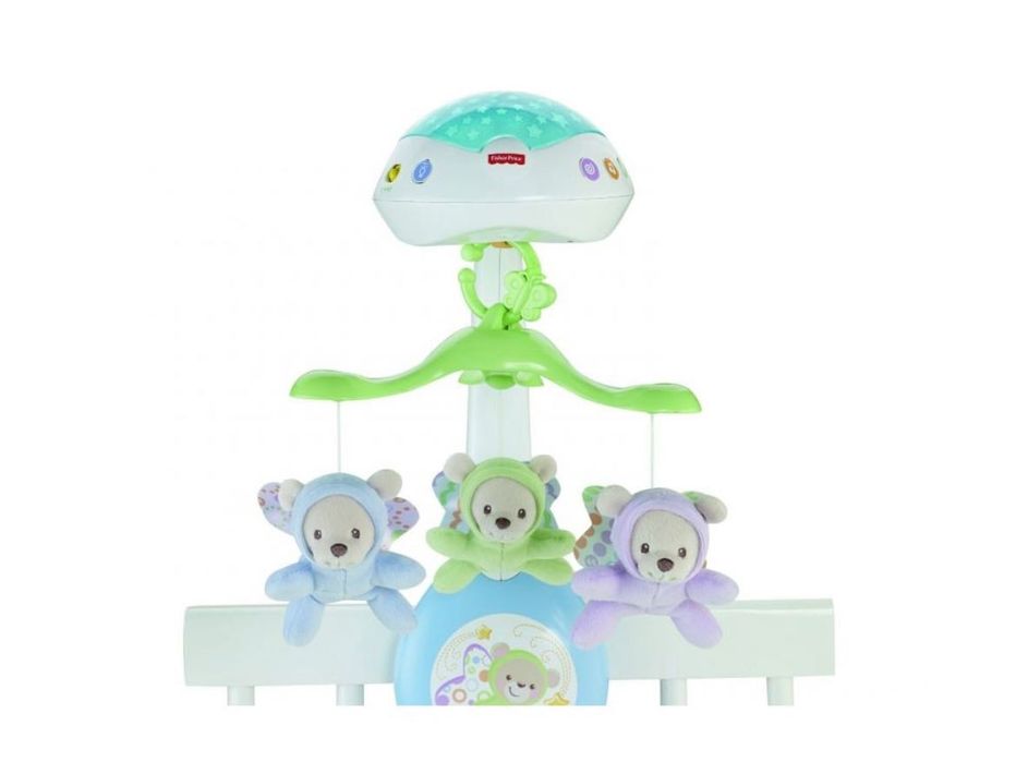 Fisher Price Музикална въртележка за легло МЕЧЕТА-ПЕПЕРУДИ