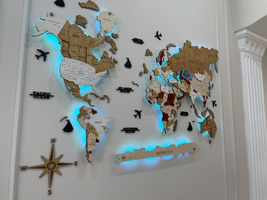 Декор карты мира