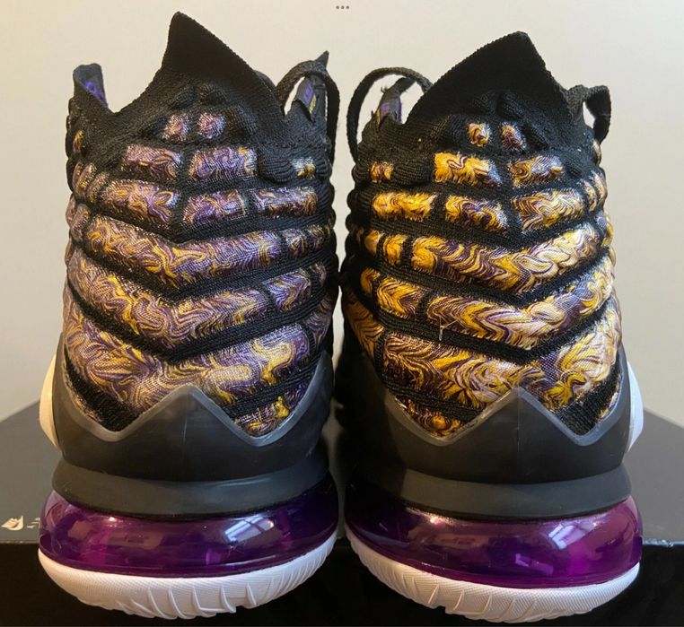 Nike Lebron 17 Lakers оригинал мужские кроссовки баскетбольные кроссы