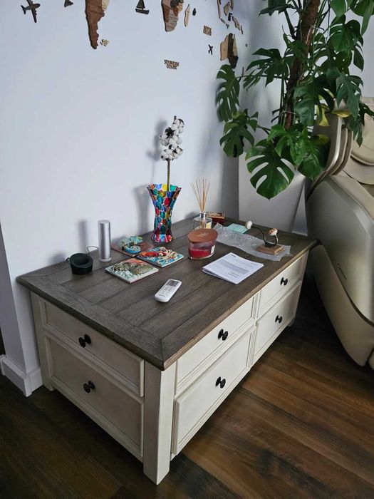 BOLANBURG Masuta cafea cu lift top (functionalitate birou)