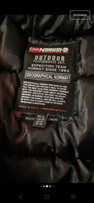 Geaca iarna Geographical Norway calduroasa xl