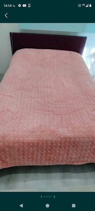 Одеало лилаво плюшено 200/230 и розово