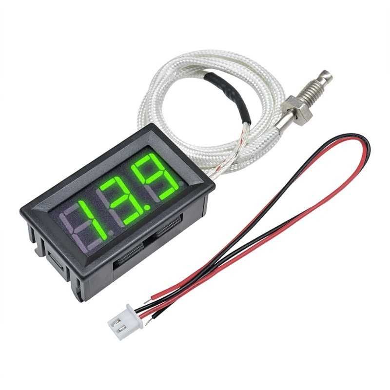 Термометър -30 до 800°C, 12VDC, Термодвойка К 50cm, LED дисплей