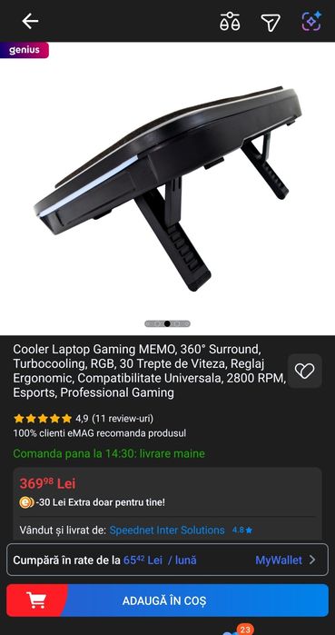 Cooler laptop MEMO 360