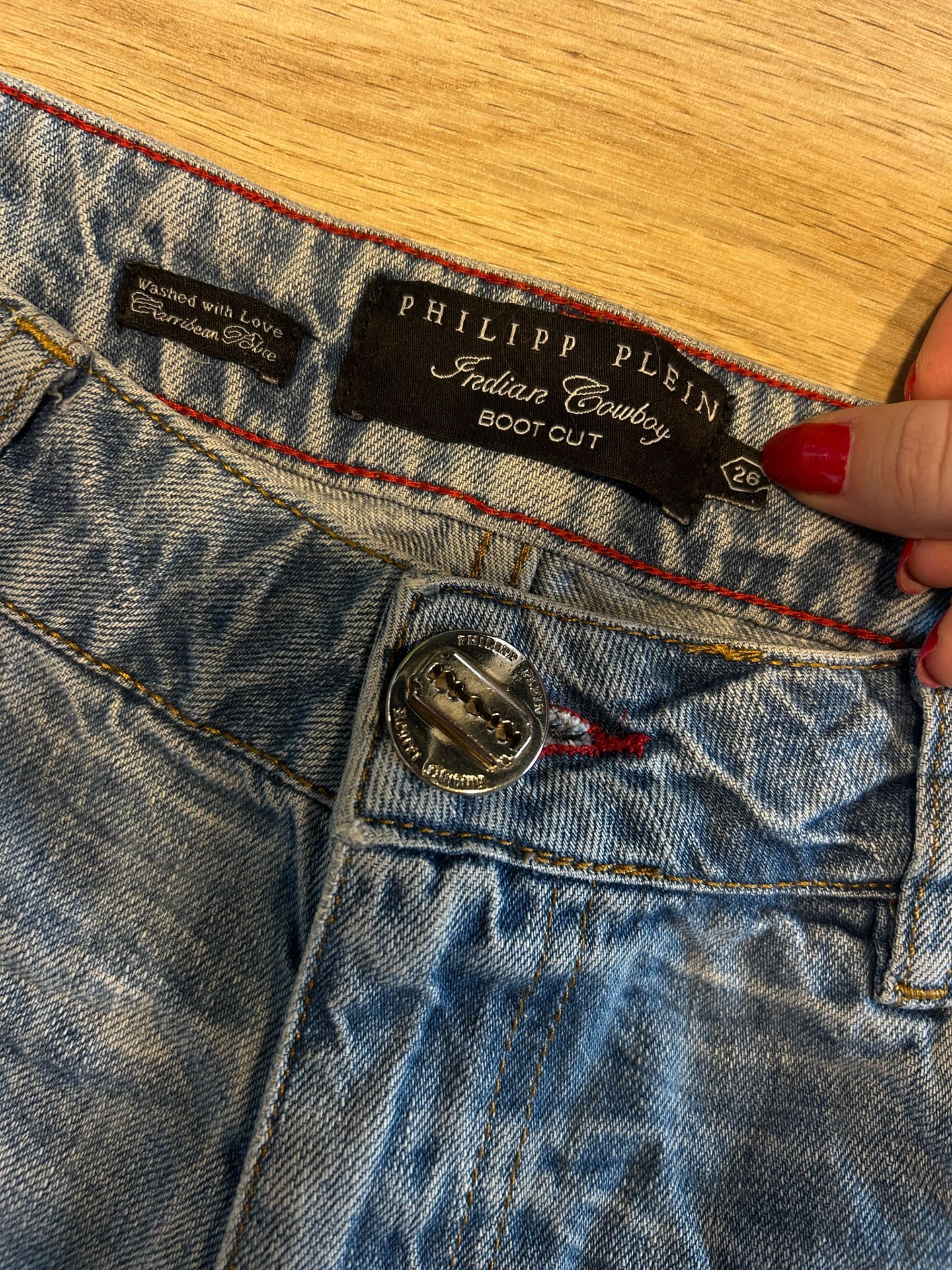 Дънкови къси панталони Philipp Plein, размер 26