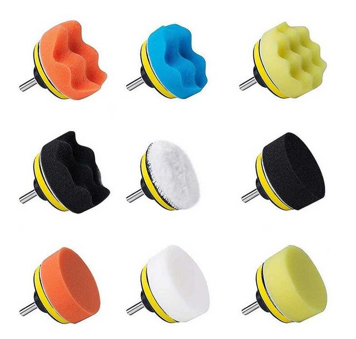 Комплект гъби за Полиране на автомобил - 11 части.