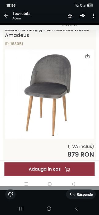 Set 6 scaune foarte confortabile!