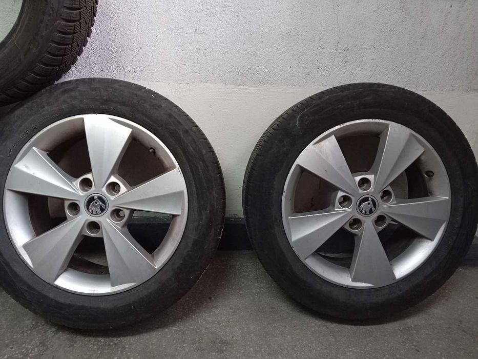Алуминиеви джанти 16'' с летни гуми за Октавия 3