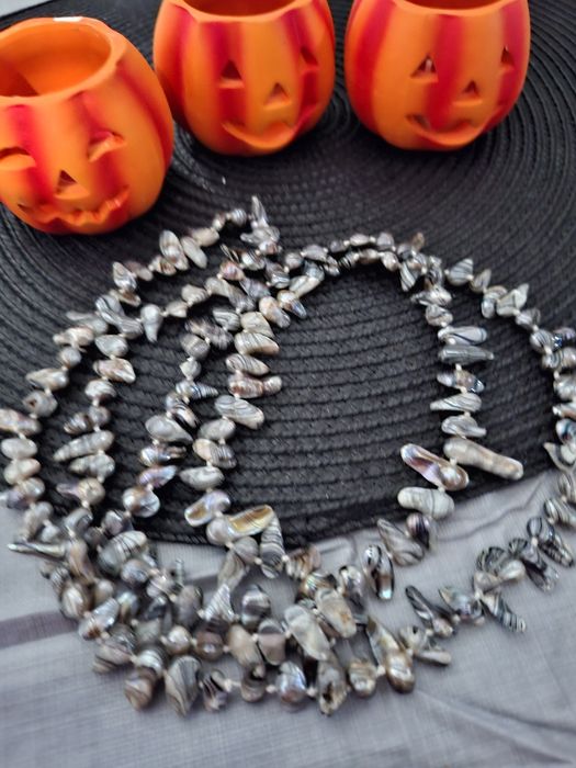 Colier perle baroc lungime 90 cm la dublu