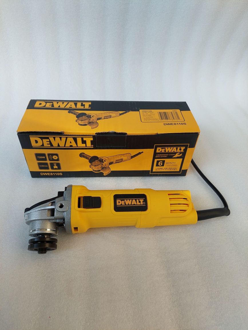 Болгарка DEWALT 125 мм с регулировкой.