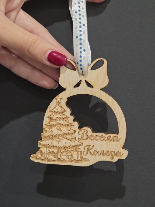 Коледна топка със снимка или надпис