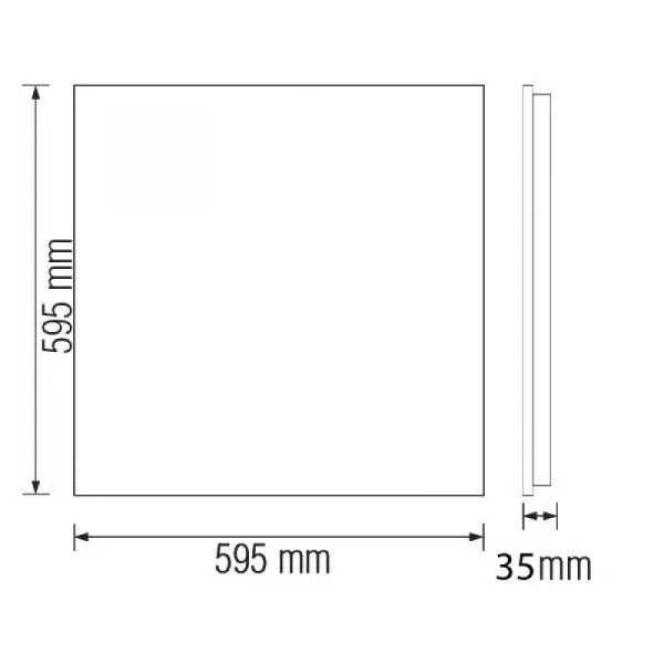 LED Панел 40W  60×60см за скрит монтаж V-tac с Philips Драйвер и 5г