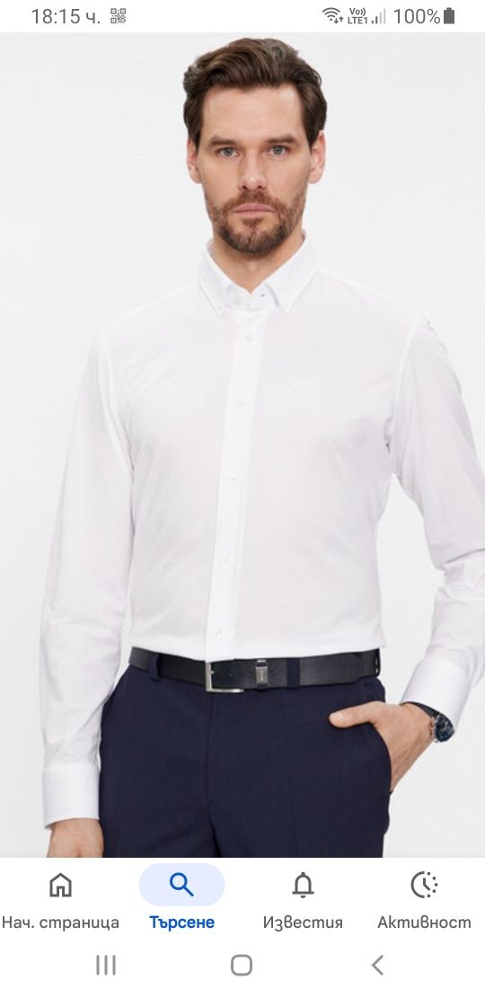 Hugo Boss  Regular Fit  Mens Size - 40 / M НОВО! ОРИГИНАЛ! Мъжка Риза!