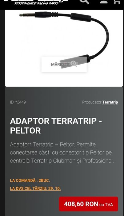 Adaptorr Terratrip – Peltor / Kit de interfon STILO Trophy