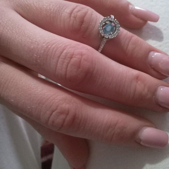 Inel swarovski de argint cu pietricica