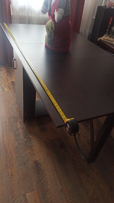 Masa plianta cu spatiu depozitare scaune - wenge