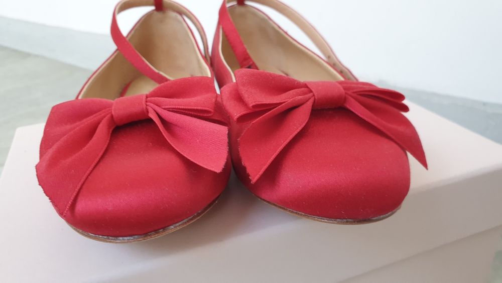 HM & Rocha pantofi NOI fetita satin 33