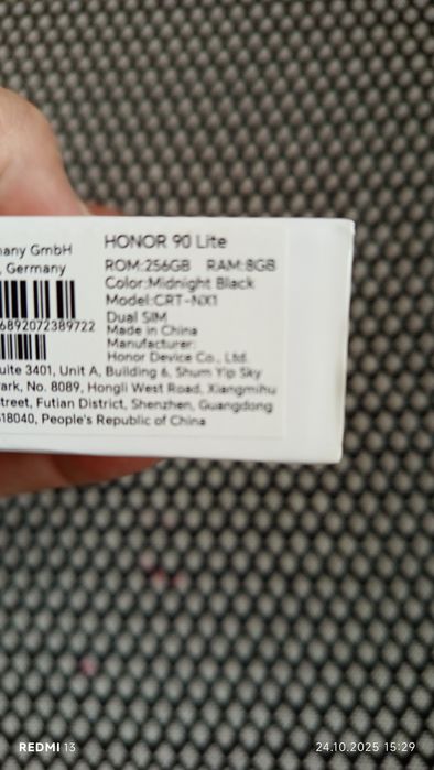 Honor 90 lite. 8/256 gb. Чисто нов.
