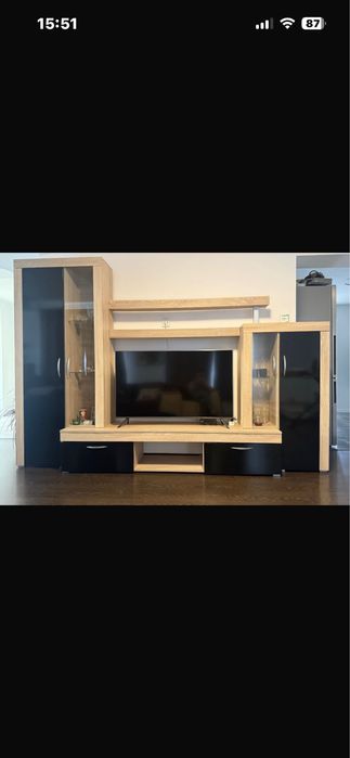 Mobila living negru crem