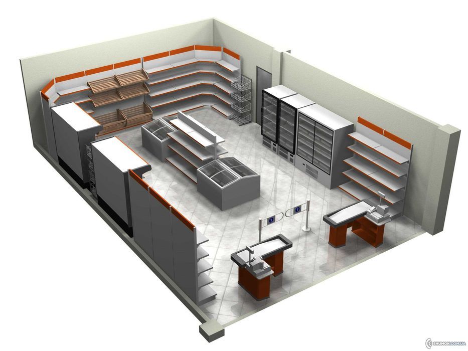 Комплексное оснащение магазинов оборудованием под ключ