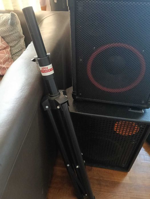 2 Boxe Activ cu bluetooth 300w, 10" si 12" inch subwoofer