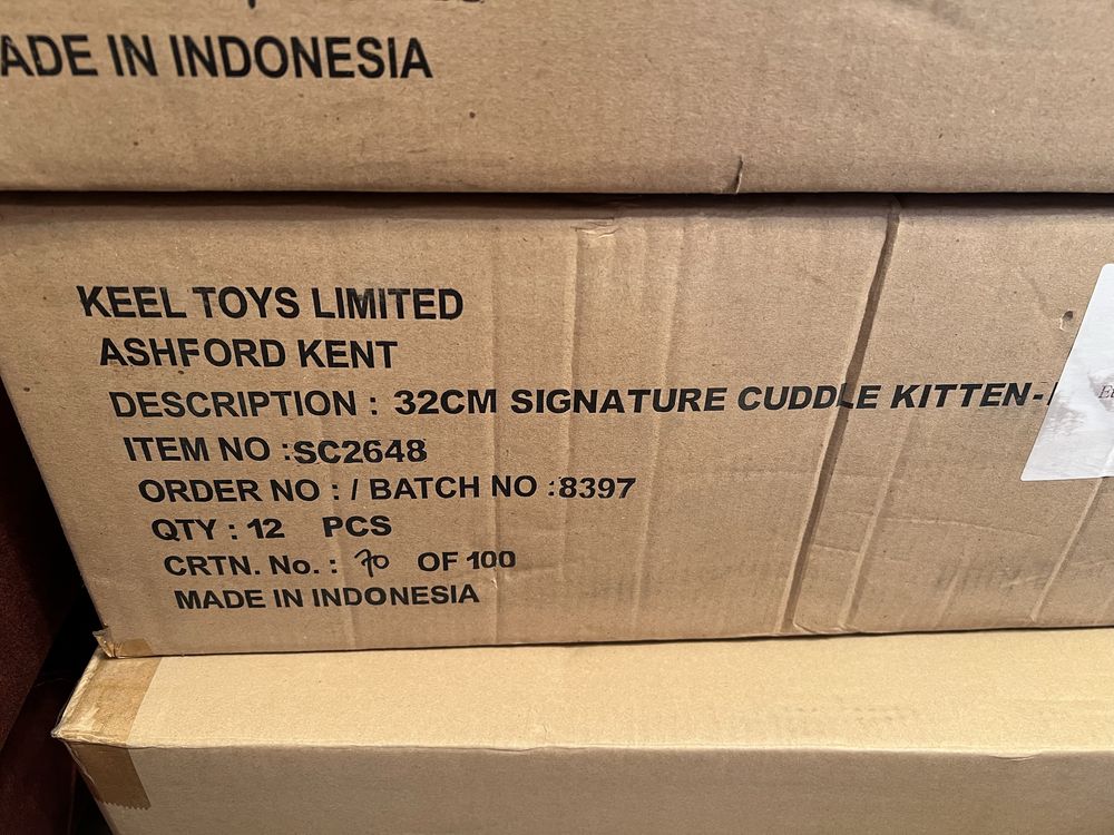 Jucarie de plus Cuddle Kitten Keel Toys pisicuta