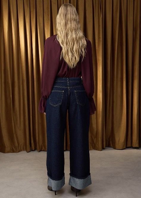 Дамски широки дънки