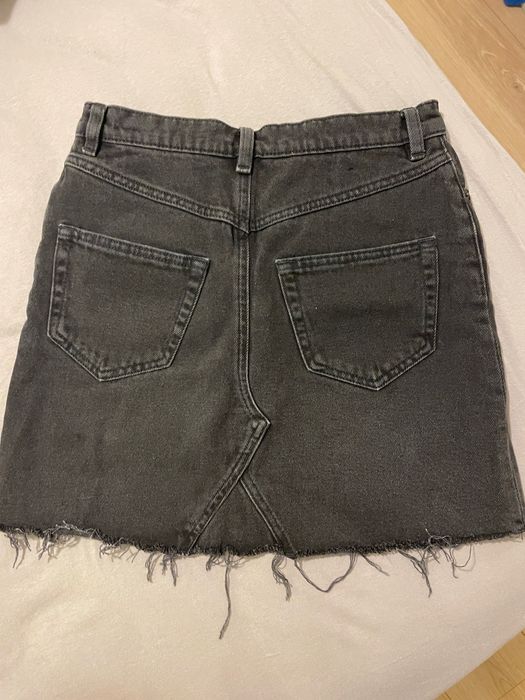 Дънкова черна стилна пола