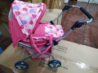 Детска количка за кукли, за деца над 2 години, налична в розов цвят