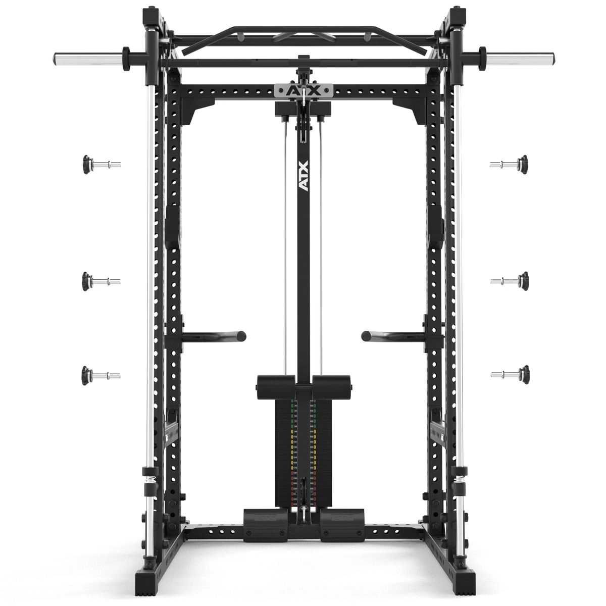 Смит Машина / Вграден Скрипец 115 кг / Стойка Power Rack / Фитнес Уред