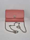 Coach Women Smooth Leather Turnlock Chain Crossbody-Bright Coral