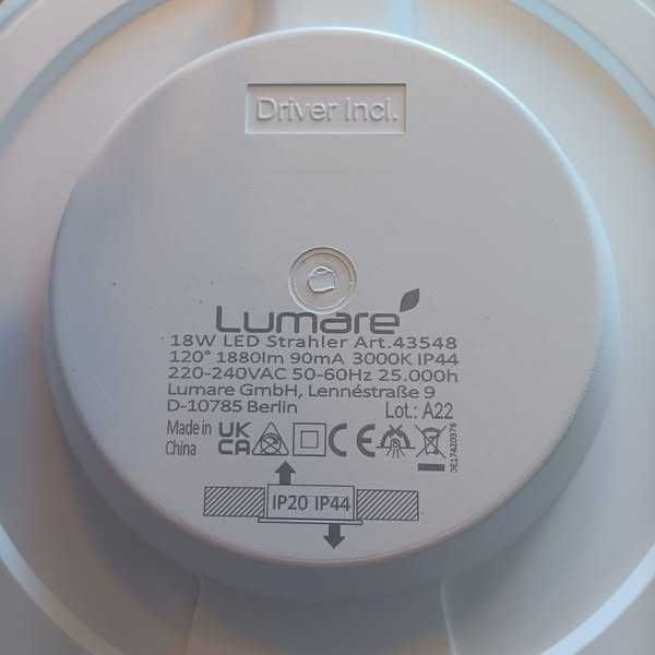 НОВО! LED осветление за вграждане 18W, IP44, ултратънък дизайн