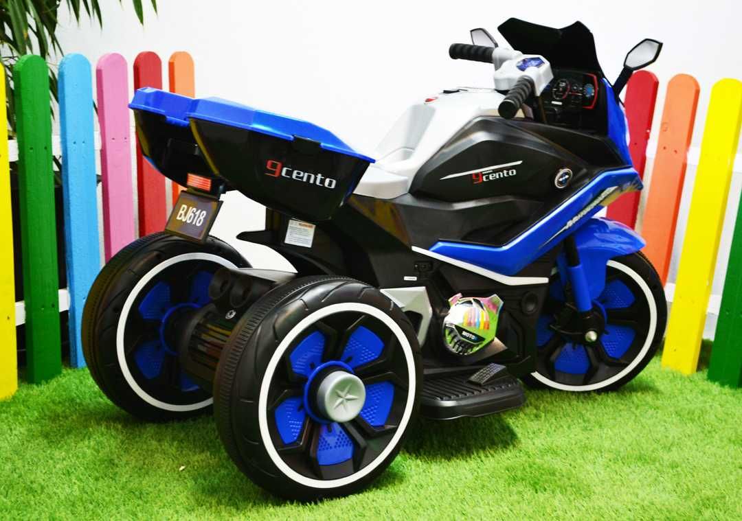 Motocicleta electrica cu 3 roti FB618 2x35W pentru copii 3-8 ani #Blue