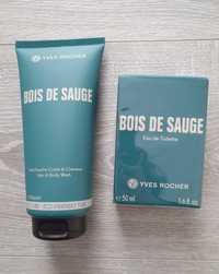 Set BOIS DE SAUGE Yves Rocher: Apa toaleta 50 ml + Gel dus 200 ml