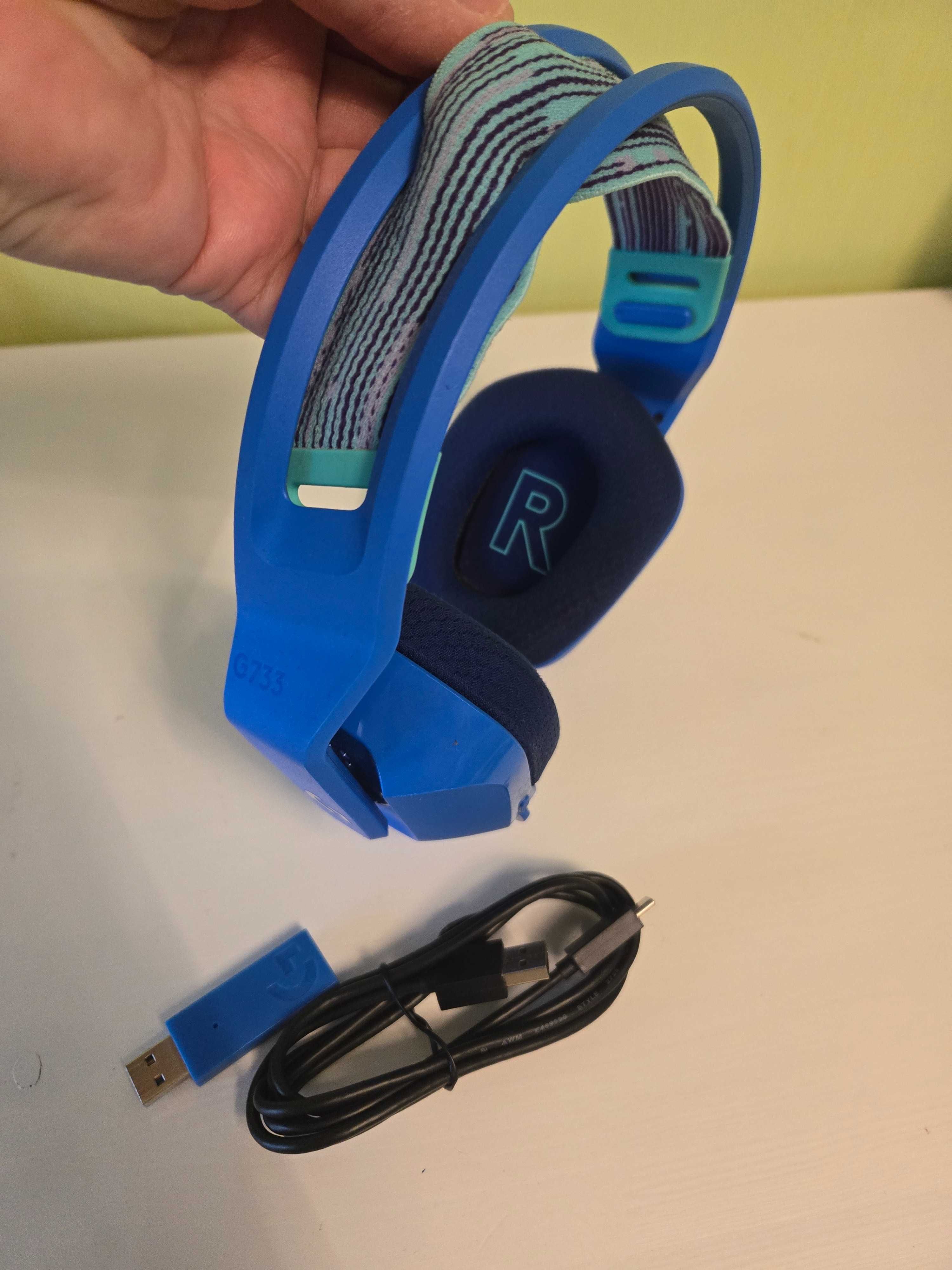 Геймърски слушалки Logitech G733 Blue