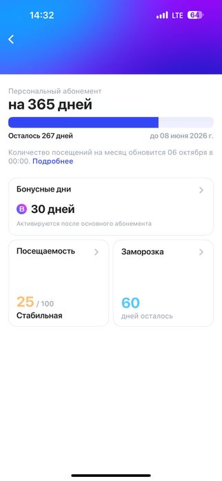 1Fit абонемент 8 месяцев